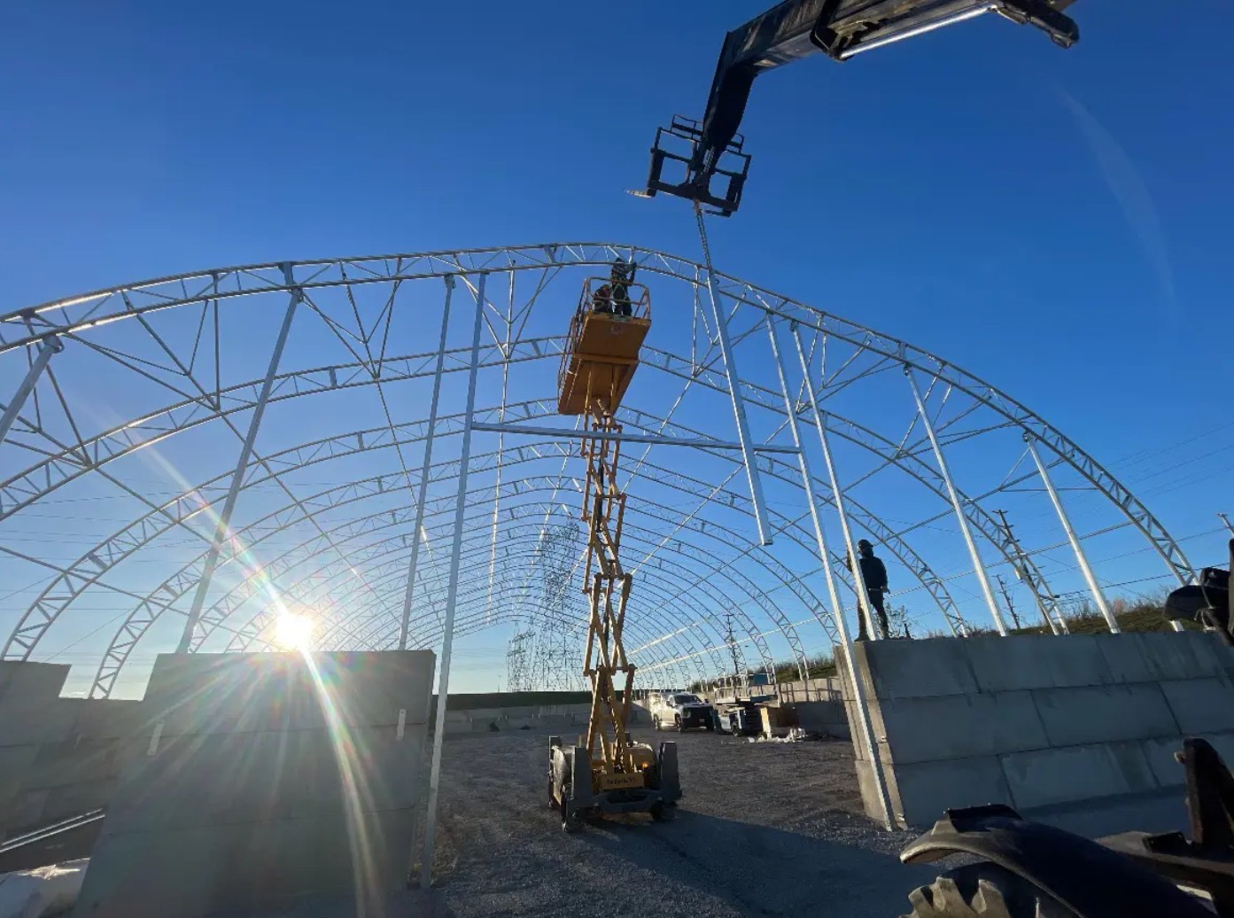 MegaDome frame erection — Newmarket, Ontario